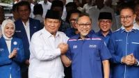 Ketua Umum Partai Gerindra Prabowo Subianto dan Ketua Umum Partai Amanat Nasional (PAN) Zulkifli Hasan