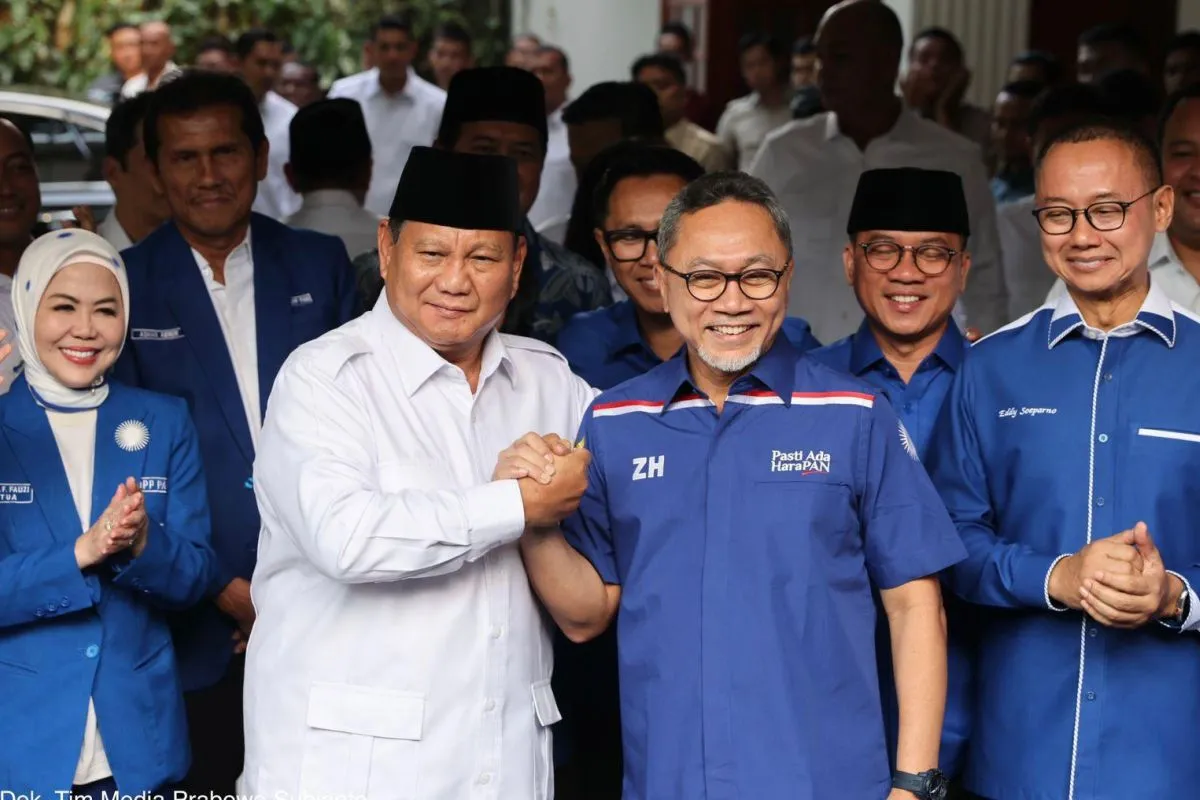 Ketua Umum Partai Gerindra Prabowo Subianto dan Ketua Umum Partai Amanat Nasional (PAN) Zulkifli Hasan