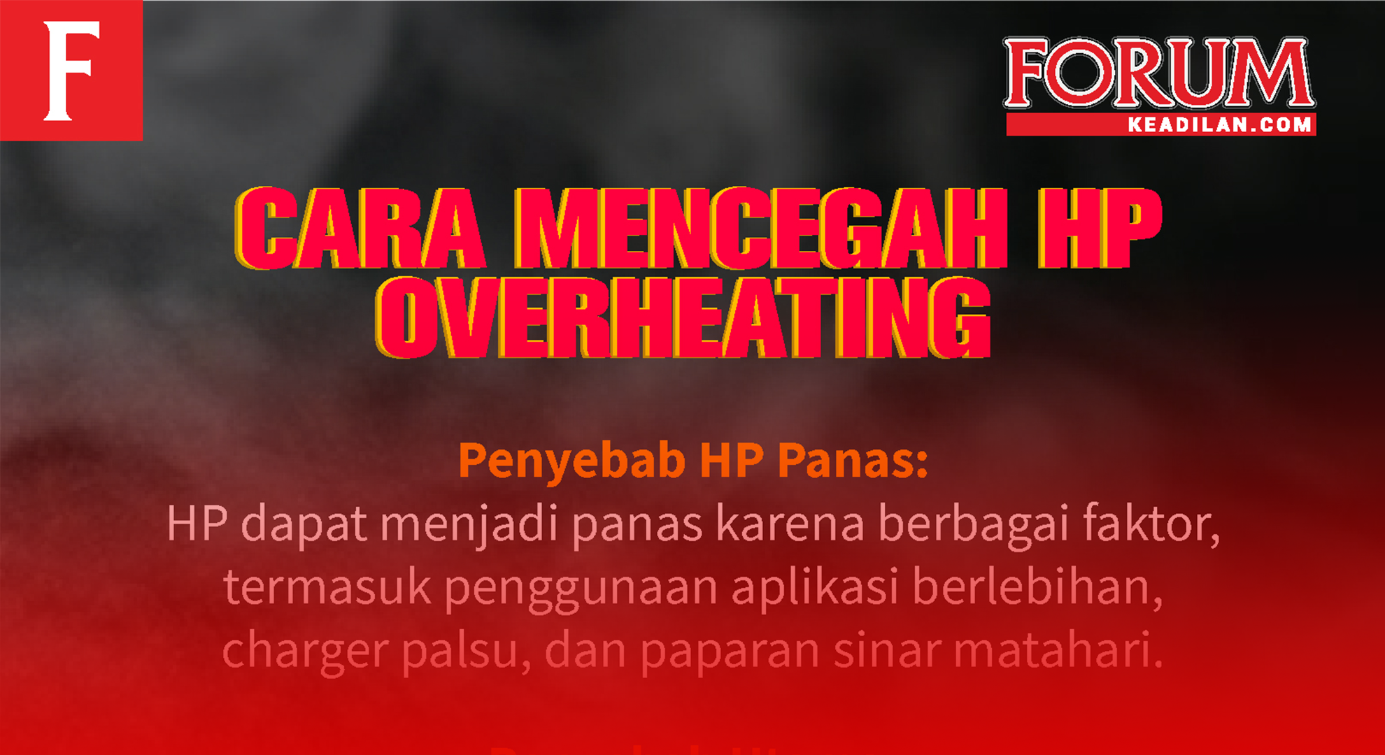 CARA MENCEGAH HP OVERHEATING