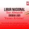 LIBUR NASIONAL ‘ISA ALMASIH’ DIUBAH JADI ‘YESUS KRISTUS’
