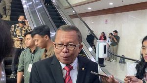 Asrul Sani, saat memberikan keterangan kepada media di Gedung DPR/MPR RI, Selasa, 3/10/2023 | Ari Kurniansyah/Forum Keadilan