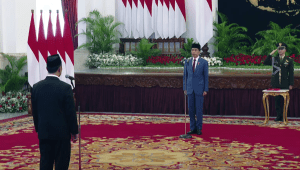 Presiden Joko Widodo (Jokowi) resmi melantik Andi Amran Sulaiman sebagai Menteri Pertanian (Menhan), Rabu, 25/10/2023