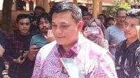 Kombes Ade Safri Simanjuntak memberikan keterangan terkait pemeriksaan Ketua KPK di Polda Metro Jaya, Jumat 20/10/2023 | Charlie Adolf Lumban Tobing/Forum Keadilan