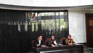 Konferensi pers Mahkamah Konstitusi soal pembentukan Majelis Kehormatan Mahkamah Konstitusi, Senin, 23/10/2023 | Novia Suhari/Forum Keadilan