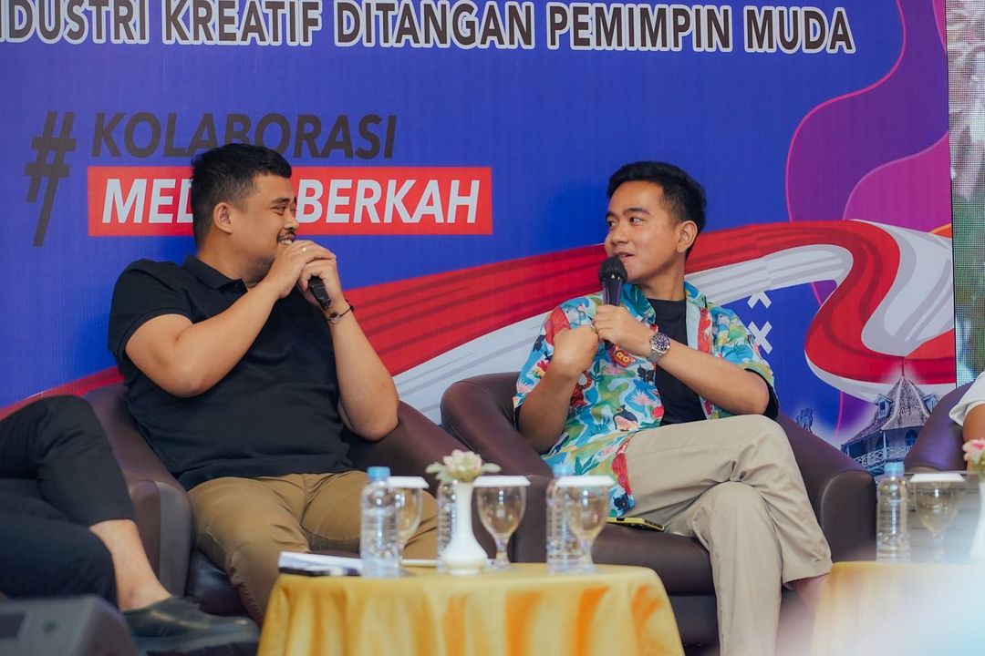 Potret Wali Kota Medan Bobby Nasution bersama Wali Kota Solo Gibran Rakabuming Raka | Instagram @bobbynst