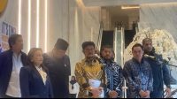 Mentri Pertanian Syahrul Yasin Limpo saat memberikan keterangan kepada media di NasDem Tower, Menteng, Jakarta Pusat, Kamis 5/10/2023 | Ari Kurniansyah/Forum Keadilan