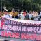 Pawai massa pendukung Ganjar-Mahfud di KPU Pusat, Jakarta Pusat, Kamis 19/10/2023 | Charlie Adolf Lumban Tobing/Forum Keadilan