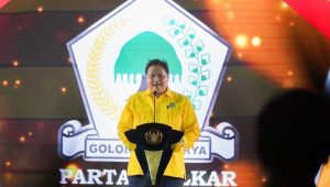 Ketua Umum Partai Airlangga Hartarto di HUT Golkar ke-59, DPP Golkar, Jakarta Barat, pada Senin 6/11/2023 | Instagram @ airlanggahartarto_official