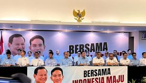 Pengumuman Tim Kampanye Nasional (TKN) Koalisi Indonesia Maju (KIM) yang mengusung bakal calon presiden dan calon wakil presiden (capres-cawapres) Prabowo Subianto-Gibran Rakabuming Raka | M. Hafid/Forum Keadilan