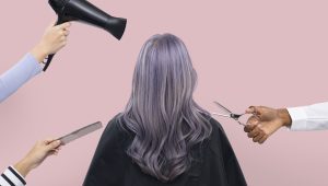 Ilustrasi rambut berwarna