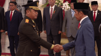 Letjen TNI Maruli Simanjuntak resmi dilantik sebagai Kepala Staf Angkatan Darat (KSAD) di Istana Negara, Jakarta Pusat, Rabu, 29/11/2023 siang.