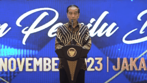 Sambutan Presiden Joko Widodo (Jokowi) pada Pembukaan Rakornas Penyelenggara Pemilu, Jakarta, pada Rabu, 8/11/2023 | Youtube Sekretariat Presiden