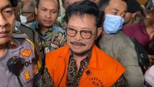 Syahrul Yasin Limpo usai diperiksa di Bareskrim Polri, Rabu, 29/11/2023 | M. Hafid/Forum Keadilan