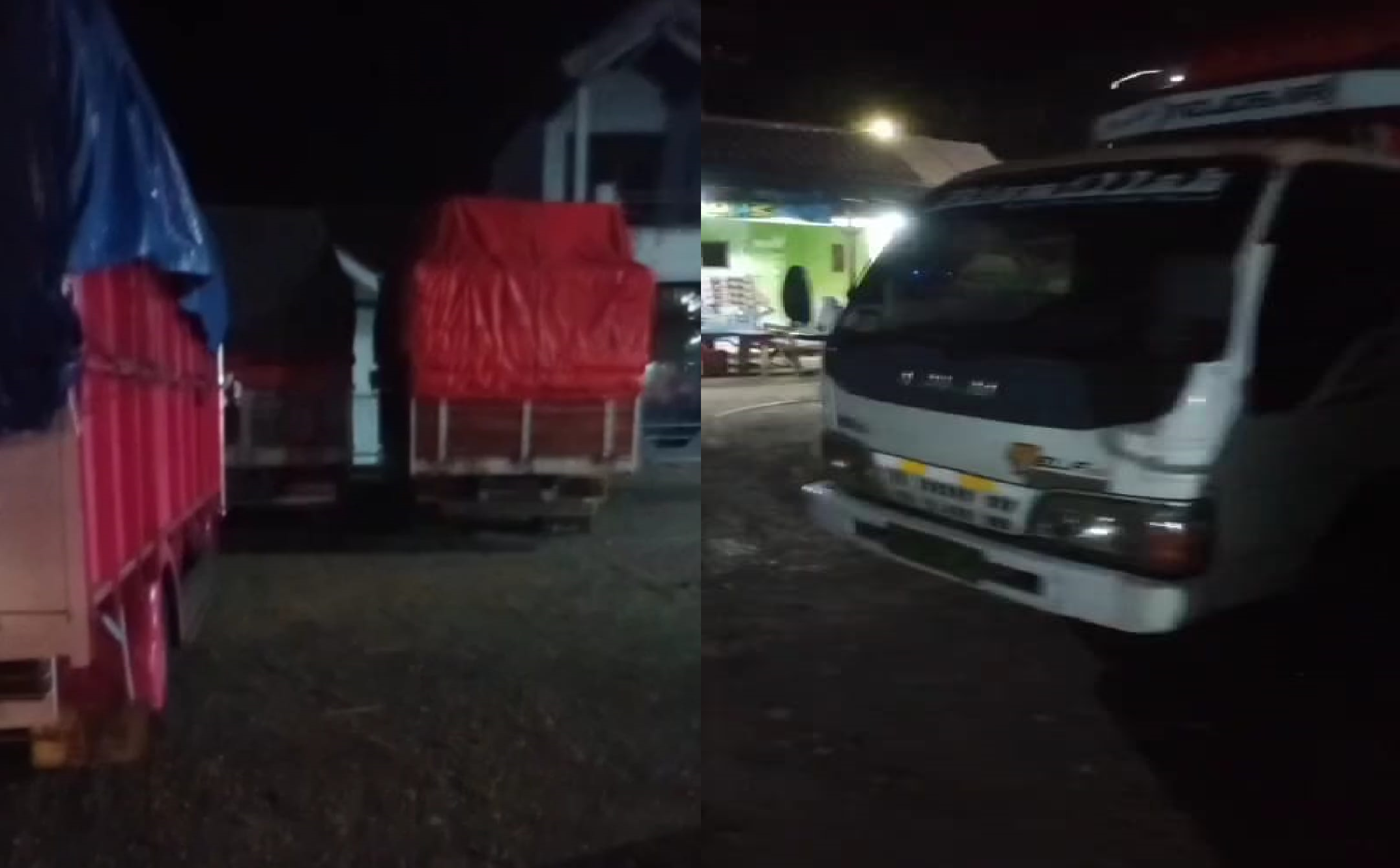 Video penangkapan delapan truk yang diduga menyelundupkan pakaian bekas dari Surabaya ke Bali lewat Banyuwangi I Ist