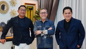 Menteri Perdagangan RI yang juga Ketua Umum Partai Amanat Nasional (PAN) Zulkifli Hasan (Zulhas) menggelar pertemuan dengan Ridwan Kamil dan Erick Thohir | Instagram @zul.hasan