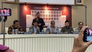 Prescon Komisi Pemilihan Umum (KPU) RI di kantor KPU RI, Menteng, Jakarta Pusat, Jumat, 3/11/2023 | Ari Kurniansyah/Forum Keadilan