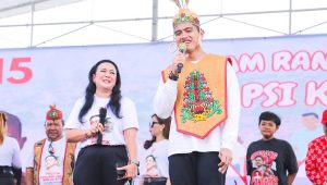 Ketua Umum (Ketum) Partai Solidaritas Indonesia (PSI) Kaesang Pangarep menghadiri acara senam sehat bersama dengan DPW PSI Palangka Raya, Kalimantan Tengah | Instagram @psi_id