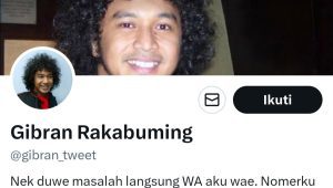 Akun X Gibran Rakabuming Raka | X