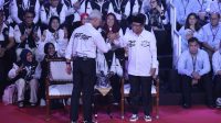 Momen Ganjar Pranowo dan Mahfud MD menghadiri debat perdana Pilpres 2024, Selasa, 12/12/2023 malam | ist