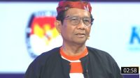 Calon wakil presiden nomor urut 3 Mahfud MD saat debat kedua Pilpres 204 | YouTube KPU RI