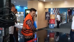 Eks Menteri Pertanian Syahrul Yasin Limpo saat menghadiri sidang etik Ketua KPK nonaktif Firli Bahuri di Gedung ACLC, Rabu, 20/12/2023.