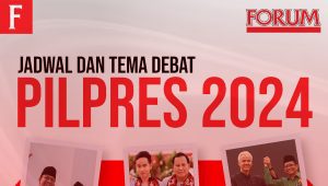 Ilustari Infografis: Jadwal dan Tema Debat Pilpres 2024 | Rahmad Fadjar Ghiffari/Forum Keadilan