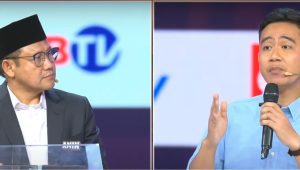 Calon Wakil Presiden (Cawapres) Nomor Urut 1, Muhaimin Iskandar (Cak Imin), Cawapres Nomor Urut 2, Gibran Rakabuming Raka dalam Debat Kedua Cawapres Pemilu 2024 | Youtube KPU RI