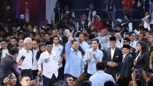 Momen debat perdana Pilpres 2024 di kantor KPU RI, Jakarta Pusat, Selasa, 12/12/2023 | Instagram @prabowo