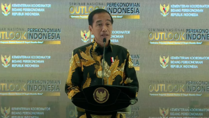 Presiden RI Joko Widodo (Jokowi) dalam acara Outlook Perekonomian Indonesia di Astor Ballroom Hotel St Regis, Jakarta Selatan, Jumat, 22/12/2023. | Youtube Sekretariat Presiden