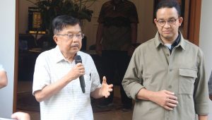 Wakil Presiden ke-10 dan ke-12 RI Jusuf Kalla (JK) bersama calon presiden nomor urut 1 Anies Baswedan | ist