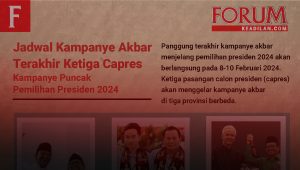 Ilustrasi Infografis Jadwal Kampanye Akbar Terakhir Ketiga Capres| Rahmad Fadjar Ghiffari/Forum Keadilan