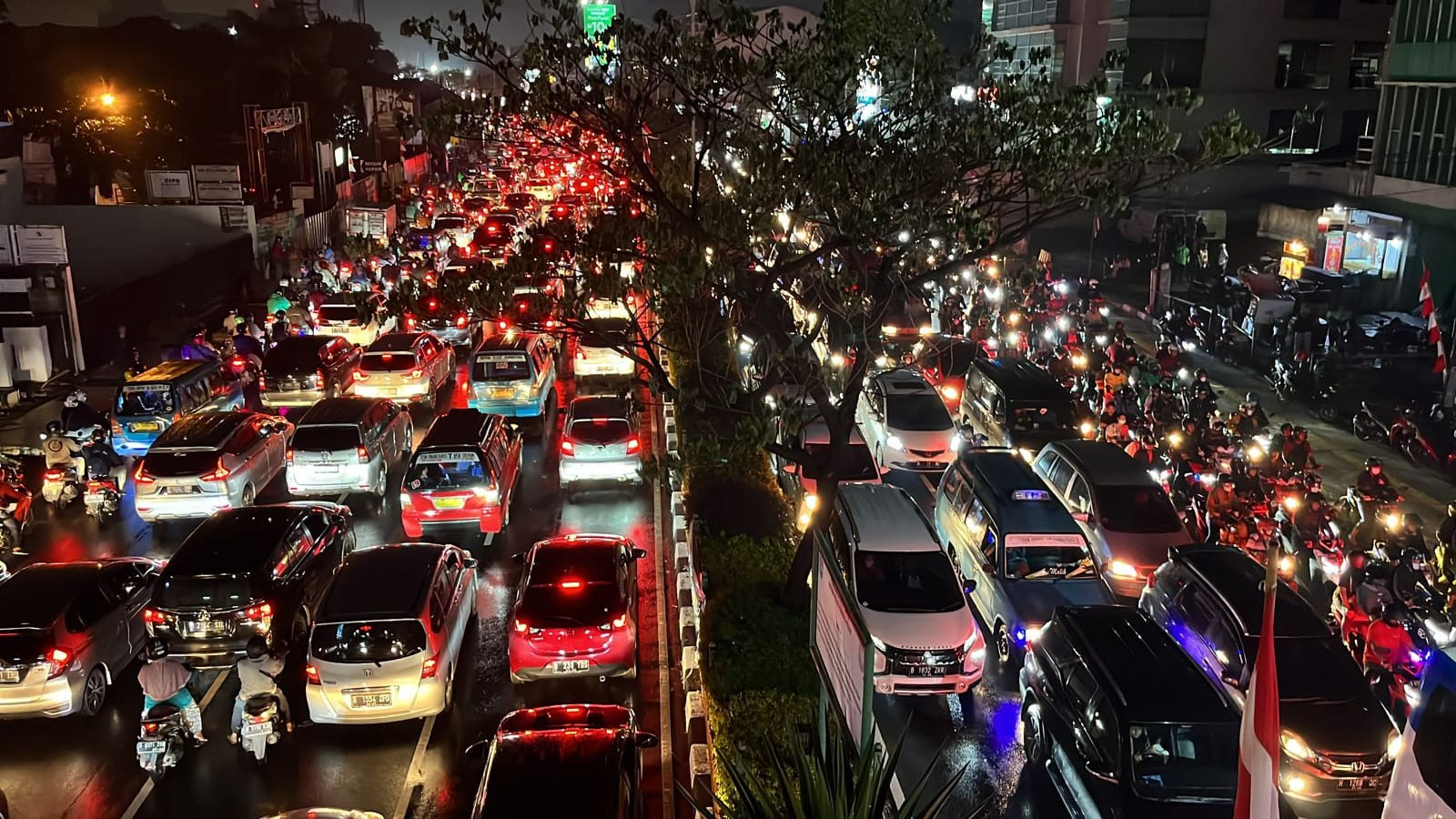 Potret kemacetan kota Depok