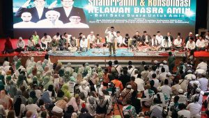Calon wakil presiden (cawapres) nomor urut 1, Muhaimin Iskandar (Cak Imin) bersama Wakil Ketua Umum (waketum) Partai Kebangkitan Bangsa (PKB) Jazilul Fawaid dalam Silaturrahmi & Konsolidasi Relawan Basra AMIN di di kawasan Kuta, Bali, Jumat, 26/1/2024. | Instagram @cakiminow