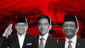 Ketiga cawapres 2024, Muhaimin Iskandar, Gibran Rakabuming Raka, dan Mahfud MD. I Rahmad Fadjar Ghiffari/Forum Keadilan