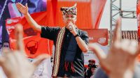 Calon presiden (capres) nomor urut 3 Ganjar Pranowo saat berkampanye di Lampung | Instagram @ganjarpranowo
