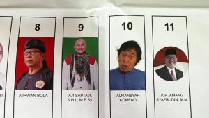 Foto Komeng di Surat Pemilihan DPD | Ist