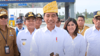 Presiden Joko Widodo (Jokowi) dalam keterangan pers usai meresmikan Jalan Tol Indrapura, Sumatra utara, Rabu, 7/2/2024 | YouTube Sekretariat Presiden