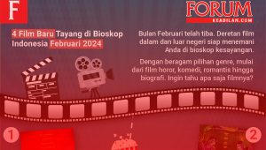 Ilustrasi Infografis 4 Film Baru Tayang di Bioskop Indonesia Februari 2024 | Rahmad Fadjar Ghiffari/Forum Keadilan