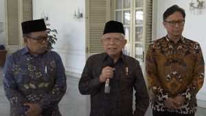 Wakil Presiden Republik Indonesia (Wapres RI) Ma'ruf Amin dalam keterangan pers usai Hadiri Acara Rakornas Komisi PRK MUI di Istana Wakil Presiden | Youtube Wakil Presiden Republik Indonesia