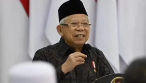 Wakil Presiden Republik Indonesia (Wapres RI) Ma'ruf Amin dalam sambutannya pada acara Rapat Koordinasi Nasional Komisi Perempuan, Remaja, dan Keluarga (KPRK) MUI di Istana Wapres, Senin, 12/2/2024. | Dok - BPMI Setwapres