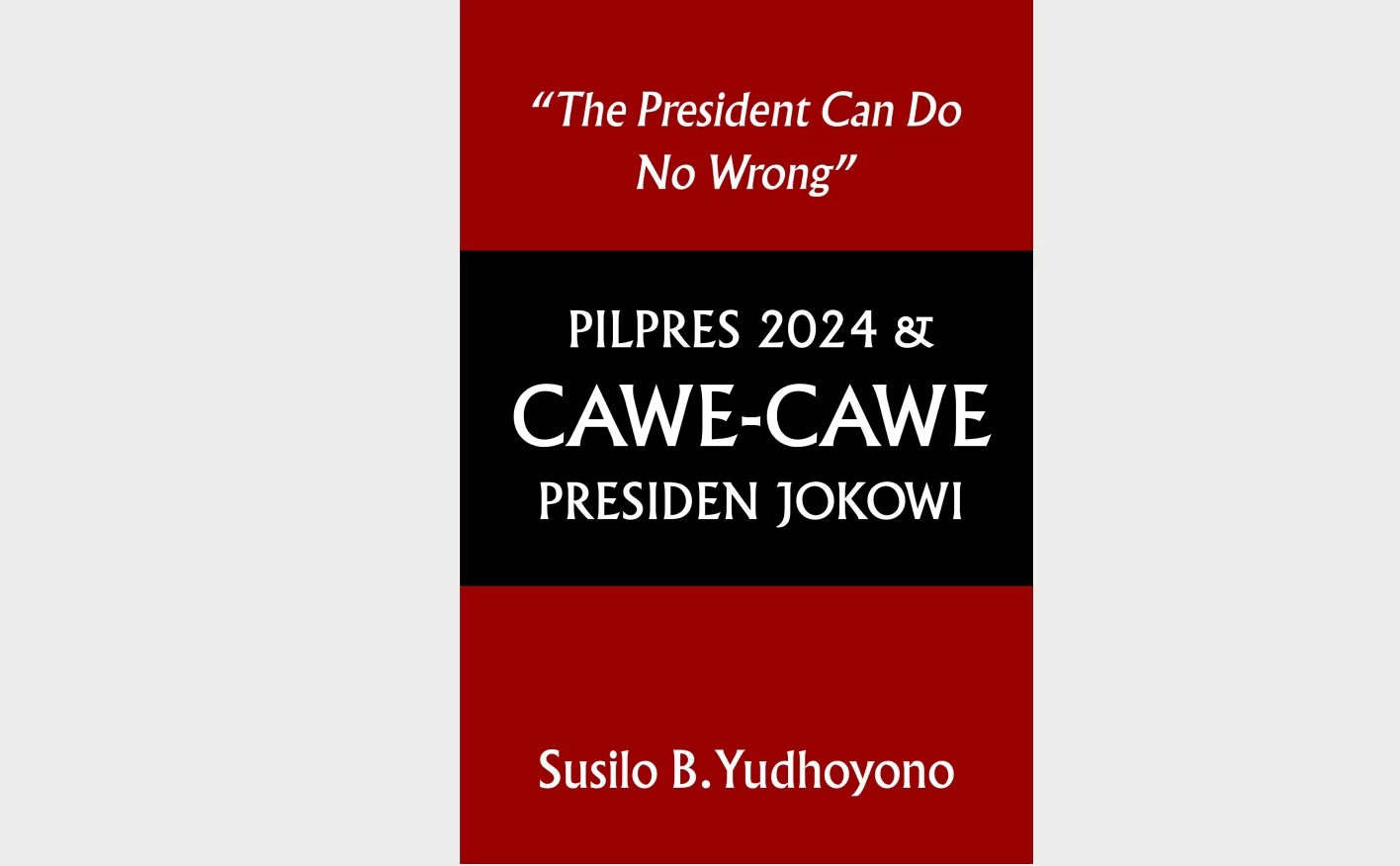 Buku 'Pilpres 2024 & Cawe-cawe Presiden Jokowi: The President Can Do No Wrong" buku yang ditulis oleh Presiden ke-6 RI, Susilo Bambang Yudhoyono (SBY) | Ist