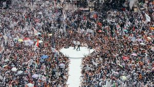 Kampanye akbar pasangan calon nomor urut 1 Anies Baswedan-Muhaimin Iskandar (AMIN) bertajuk 'Ber1 Berani Berubah' yang digelar di Jakarta International Stadium (JIS), Jakarta Utara, Sabtu, 10/2/2024 | Instagram @chikifawzi