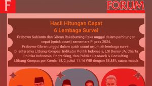 Ilustrasi Infografis Hasil Hitungan Cepat 6 Lembaga Survei | Rahmad Fadjar Ghiffari/Forum Keadilan