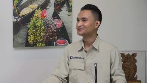 CEO CarbonEthics, Bimo Soewadji di Podcast Forum Karbon, Minggu 17/3/2024. | Novia Suhari/Forum Keadilan