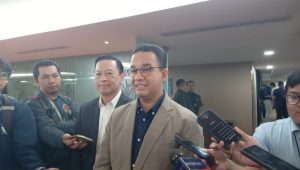Calon presiden (capres) nomor urut 1 Anies Baswedan saat di Gedung Graha CIMB Niaga, Sudirman, Jakarta Pusat, Rabu, 13/3/2024 | M. Hafid/Forum Keadilan