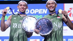 Ganda putra Indonesia Fajar Alfian/Muhammad Rian Ardianto juara All England 2024 | dok. PBSI