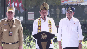 Presiden Joko Widodo (Jokowi) meresmikan Bandara Singkawang, Kalimantan Barat, Rabu, 20/3/2024.
