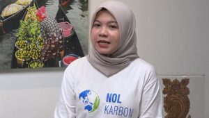 Ceo Nol Carbon Pera Malinda saat jadi di Podcast Forum Karbon oleh Forum Keadilan. | M. Hafid/ Forum Keadilan
