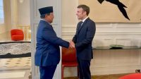 Calon presiden (capres) nomor urut 2 Prabowo Subianto dan Presiden Prancis Emmanuel Macron | Instagram @prabowo
