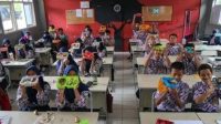 Simulasi program makan siang gratis di Sekolah Menengah Pertama Negeri 2 Curug (SMPN), Tangerang, Banten, Kamis, 29/2/2024 | Ist